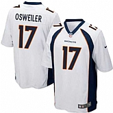 Nike Men & Women & Youth Broncos #17 Osweiler White Team Color Game Jersey,baseball caps,new era cap wholesale,wholesale hats
